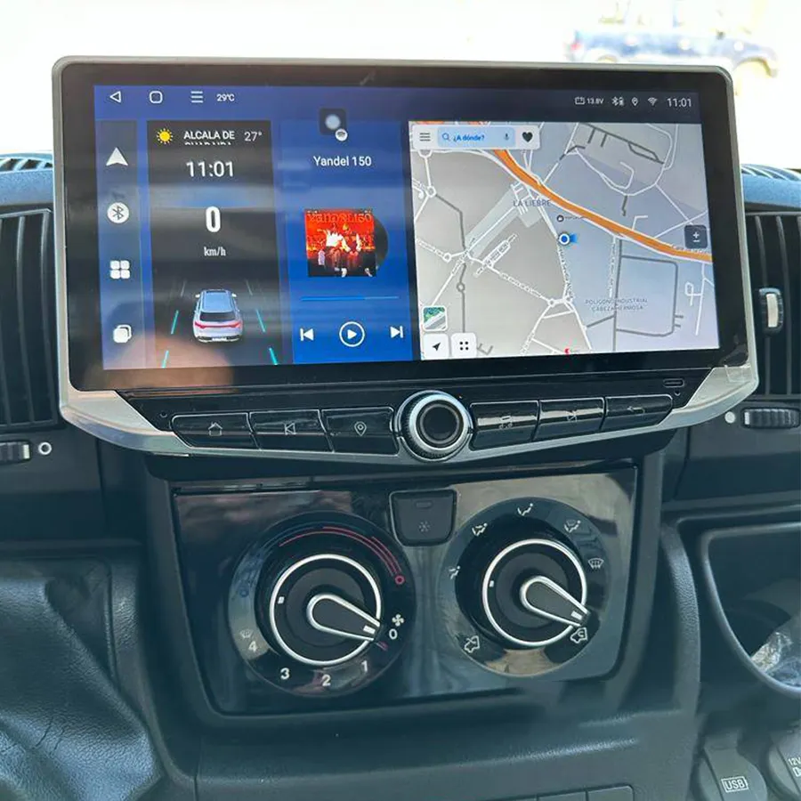 10,88 pulgadas Qled pantalla coche Central Multimedia Autoradio Radio WIFI Bluetooth CarPlay GPS DSP para FIAT DUCATO 2016 2017 2018 2022