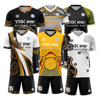 Ensemble de maillot de football personnalisé, nouveau design, respirant, tenue de football pour adultes, uniforme d'équipe, kits de football, impression numérique, 100% polyester