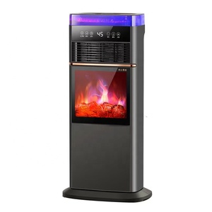 <strong>Electric</strong> Ceramic PTC <strong>Heater</strong> with Fireplace Tower <strong>Heaters</strong> Digital Space <strong>Heater</strong> Realistic 3D Flame <strong>Timer</strong> Remote Control - Product Image 2