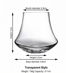 Bicchieri per Degustazione Whisky, Liquori e Birra <span class=keywords><strong>con</strong></span> Effetto Ghiaccio - Tazze per Caffè/Latte Senza Manici e Coperchio, Design Moderno e Minimalista per Caffetterie e Uso Domestico - Product Image 6