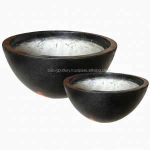 Pot à ciment léger, bol rond, pots de fleurs en béton, jardinière de jardin - Product Image 1