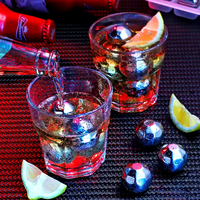 Accessoires de bar : Glaçons réutilisables en acier inoxydable, pierres à whisky pour rafraîchir le whisky