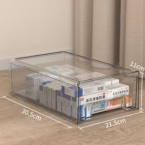Grote Capaciteit Eenvoudige Stijl Medicijnkast Stapelbare Stofdichte Desktop Lade Organizer Pil Case Opbergkast Organisatie - Product Image 6