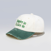 Gorra de béisbol unisex vintage de algodón lavado con logo personalizado al por mayor, gorra de camionero ajustable, gorra deportiva teñida y desgastada, gorra de papá en blanco.