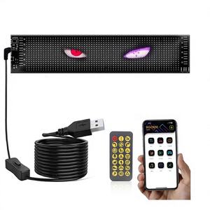 ป้ายไฟ LED ตาปีศาจ DIY ปรับแต่งได้ 12V สำหรับติดกระจกรถยนต์ พร้อมฟังก์ชั่นตกแต่งแบบเคลื่อนไหวได้ - Product Image 1