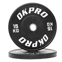 Discos de Pesas OKPRO para Gimnasio y Levantamiento de Pesas, Equipo de Fitness, Placas de Bumper