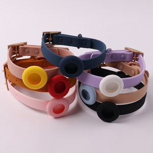 Suministros para mascotas <span class=keywords><strong>Collar</strong></span> de perro impermeable Soporte de etiqueta de aire <span class=keywords><strong>Collar</strong></span> de perro de Pvc antipérdida colorido personalizado con soporte de caja de etiqueta de aire - Product Image 1