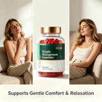 SYC BIO Gummies pour adultes sans sucre, mélange de fibres végétales, gestion du poids, 60 unités, soutien au sommeil avec mélatonine et L-théanine, format portable