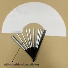 Orisub Polyester Sublimation Blank Folding Fans With Pouch For Printing