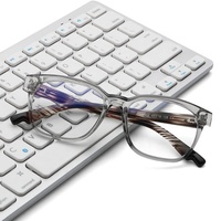 Nouvelle conception de lunettes d'ordinateur avec montures transparentes en Tr90, blocage de la lumière bleue, filtre anti-lumière bleue, lunettes