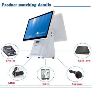 Hợp kim nhôm dưới ghế của đôi màn hình cảm ứng điện dung màn hình tiền mặt đăng ký - Product Image 4