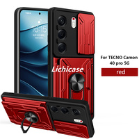 Lichicase Protection de lentille de fente de carte Invisible antidérapante accessoire Mobile pour coque antichoc Tecno Pova Curve 5G