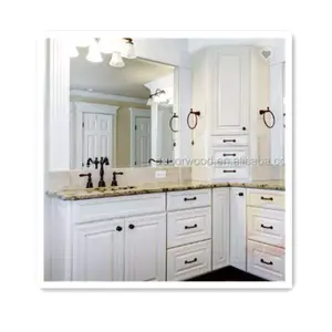 Роскошные кремово-белые шкафы для ванной в новом дизайне во французском стиле