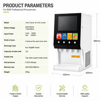 Distributeur de boissons commercial à 4 robinets, machine à jus de fruits, distributeur de jus froid commercial pour restaurant, vente en gros d'usine
