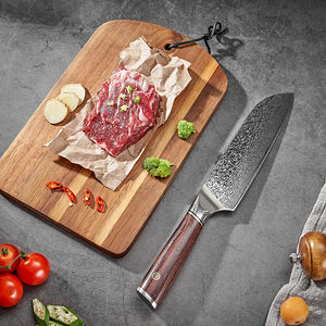 Cuchillo Santoku de Cocina Damasco VG10 con Mango de Ébano - Product Image 3