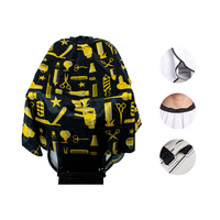 Cape de coiffure professionnelle, anti-lumière pour barbier, outil de coiffeur professionnel, 64 "x 56", chapeau avec fermeture instantanée ajustable