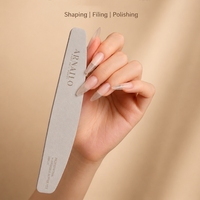 Lime à ongles japonaise double face zébrée demi-lune réutilisable, grain 100/120/150/180/240/320/400, outils de salon de manucure