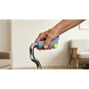 Funda de silicona antideslizante para bastón, accesorio para bastones de apoyo para personas mayores, fabricado en Foshan - Product Image 3