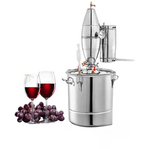 Equipo de Destilación de Alcohol de Cobre para Uso Doméstico 20L/70L para Whisky, Ron, Ginebra, Vodka, Brandy con Componente de Bomba Central - Product Image 1