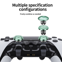 CHARM FOCUS Joysticks Métalliques pour Manette PS5 Edge, Kit de Remplacement de Capuchons de Joysticks Analogiques, 6 Joysticks - Multicolore