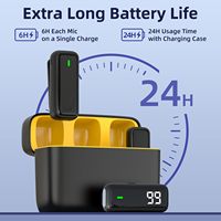 Microphone sans fil numérique 2,4 G 2-en-1 avec étui de charge