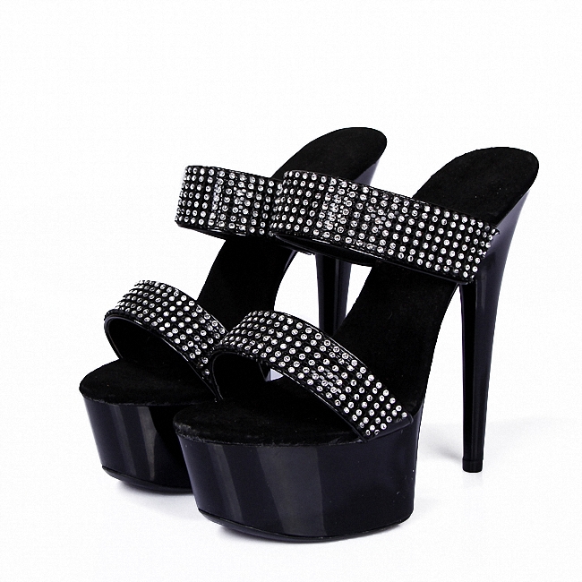 New Black 15 Cm Thin Heel Platform Anti Slip High Heels New Black 15 Cm Thin Heel Platform Anti Slip High Heels