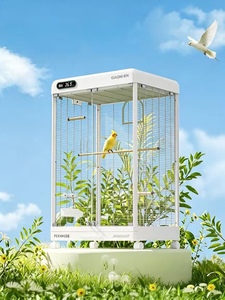 Cage à perroquets intelligente à contrôle de température avec système de filtration d'air, grande volière pour perruches, conures et cockatiels - Product Image 1