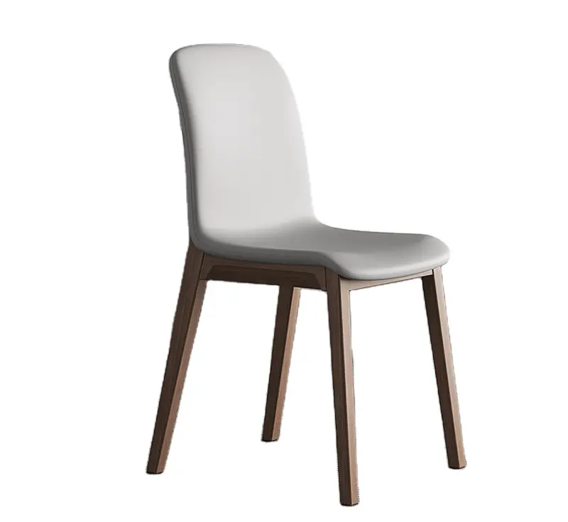 Ghế ăn bằng gỗ hiện đại ghế gỗ tro trắng với đệm màu tùy chỉnh