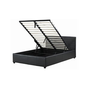 Modrern газовый подъемник для хранения из искусственной кожи/ткани из массива дерева Королевский размер кровать для хранения двойная кровать с хранилищем - Product Image 1