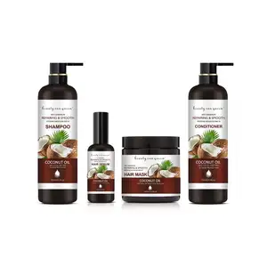 Fabricant direct produits de soins capillaires biologiques shampooing à l'extrait naturel de plantes de noix de coco marque privée