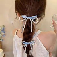 Barrettes à cheveux en perles douces pour cheveux longs, nœuds élégants pour cheveux, décoration, accessoires de bricolage pour anniversaire, cadeau