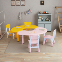 Ensemble table et chaises modernes pour enfants Meubles en plastique pour garderie