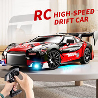 Coche de Derrape a Control Remoto de Alta Velocidad a Escala 1:24, Tracción Trasera, 30 km/h, Resistente a Impactos, con Luces LED