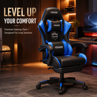 Fauteuil inclinable AORe-sports au design moderne avec cadre en acier inoxydable, repose-pieds et fonction d'inclinaison à grand angle pour la maison, les loisirs et les jeux