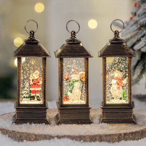 Light up Plastic <b>Lanterns</b> <b>Christmas</b> Decorations Santa Claus Snowman Elk for Parties Battery Powered - Product Image 3