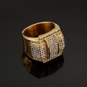 Dainty <b>Men</b> <b>Rings</b> Stainless Steel Jewelry <b>Ring</b> Luxury Full Diamond Hoop <b>Rings</b> <b>for</b> <b>Men</b> - Product Image 6