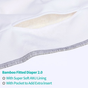 ALVABABY AWJ Bamboo misura pannolino da <span class=keywords><strong>notte</strong></span> riutilizzabile pannolino per bagnanti pesanti con fodera tasca pronta per la nave in magazzino - Product Image 4