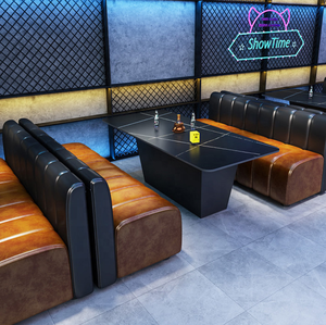 Divano Moderno in Pelle per Bar e Locali Notturni, Adatto per Arredamento Commerciale in KTV, Locali Musicali, Bar e Taverne - Product Image 3