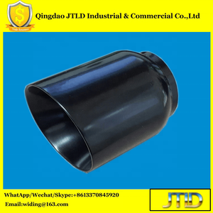 ปลายท่อไอเสียกลมสแตนเลสสีดำ2.5 "ทางเข้า4" เต้าเสียบ5 "ปลายท่อไอเสียยาว - Product Image 3