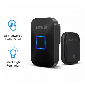 Timbre Inalámbrico Daytech, Sin Necesidad de Batería, Botón Resistente al <span class=keywords><strong>Agua</strong></span>, Cobertura de Señal Remota - Product Image 2
