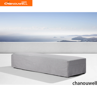 Chaise longue d'extérieur toutes saisons, fauteuil inclinable réglable en aluminium/bois avec coussin confortable