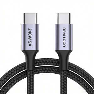 Câble Type C, charge rapide, câble USB C 240W 5A, fabrication <span class=keywords><strong>sur</strong></span> mesure, haute qualité, tressé souple, 1m 2m 3m, câble de charge EPR PD3.1, Tipo C - Product Image 1