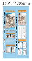 Séchoir à linge pliable à double niveau sur pied en métal triangulaire avec étagère de rangement pour chaussures, portable, intérieur/extérieur, gain de place