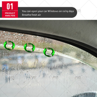 Nuevo Diseño, 4 Piezas, Visores de Ventana, Protectores de Lluvia, Deflectores de Ventana Adhesivos para Accesorios BAIC BJ30