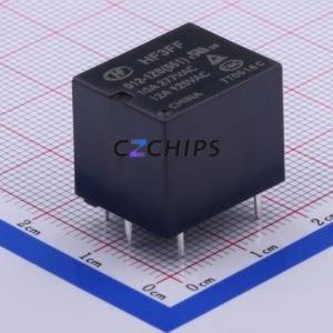 HF3FF/012-1ZS Power Relay Through hole Component (THT),15.2x19mm Relay 12V 1 Changeover: 1C (SPDT-Changeover)::: 5 360mW - Product Image 1
