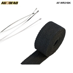 AUTOFAB-negro Turbo colector de calor de escape térmico de la cinta + inoxidable lazos <span class=keywords><strong>2</strong></span> "X 25" EP-WR21BK - Product Image 1
