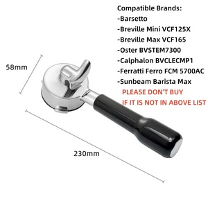 Portafiltro de Café de 58 mm con Boquilla Simple/Doble, Acero Inoxidable 304, Capacidad de 18 g, para Espresso Hibrew H13 H10A Barsetto - Product Image 3