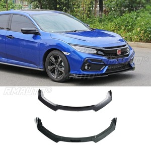 สำหรับ Honda Civic 2016-2021 ชุดแต่งกันชนหน้ารถยนต์ สปลิตเตอร์ดิฟฟิวเซอร์ สีดำเงา ชุดป้องกันกันชน อะไหล่ตกแต่ง - Product Image 2