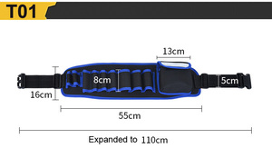 Riñonera de electricista de alta calidad, bolsa de herramientas de correas gruesas, protección de trabajo portátil, riñonera multifunción de poliéster - Product Image 2