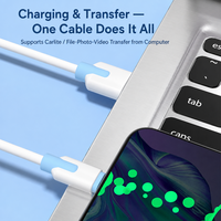 Câble USB-A vers Type-C en silicone à charge rapide 150W, anti-pliage, durable, cordon de charge pour téléphone Android Huawei Honor OPPO VIVO